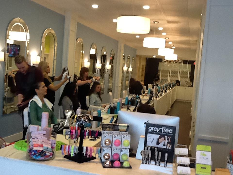 Stylists perfecting clients' tresses: Hair Bar/Facebook