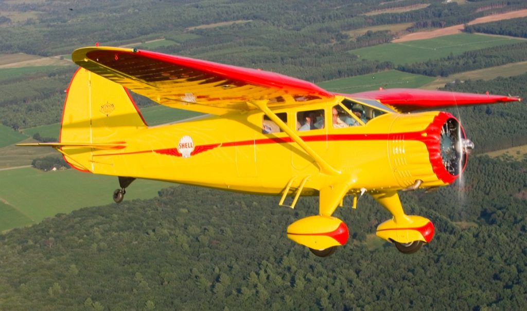Shell Oil Company's 1938 Stinson on display this Friday at the Frontiers of Flight Museum