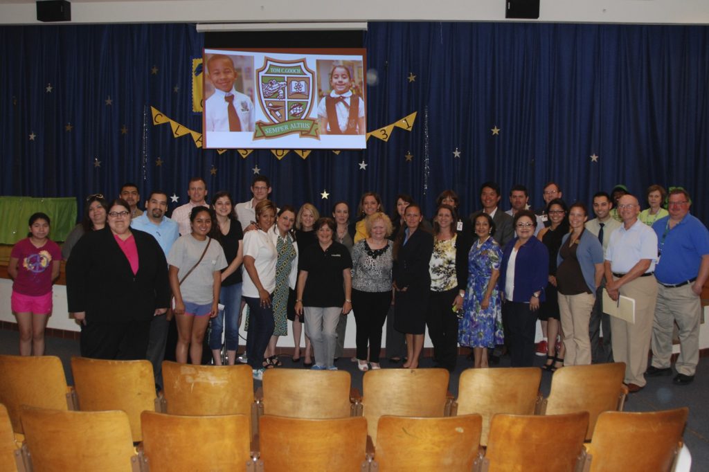 The community gathered June 4 to celebrate Gooch Elementary's academic gains. 