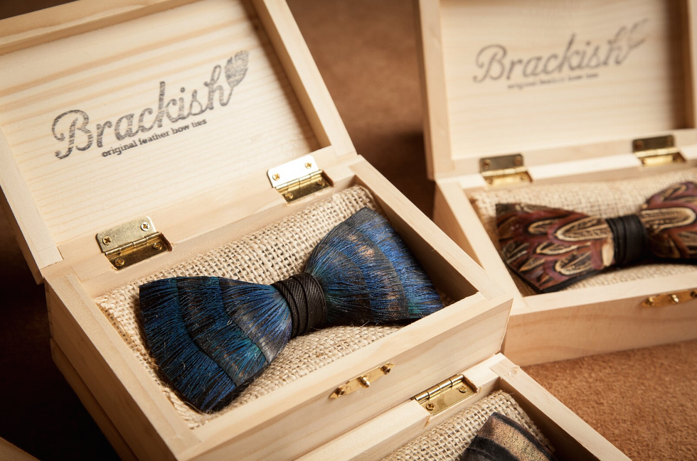 Brackish Feather Bow Ties at Anteks Curated