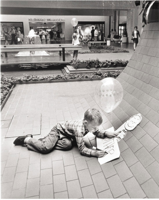 A child at NorthPark Center in 1965. 