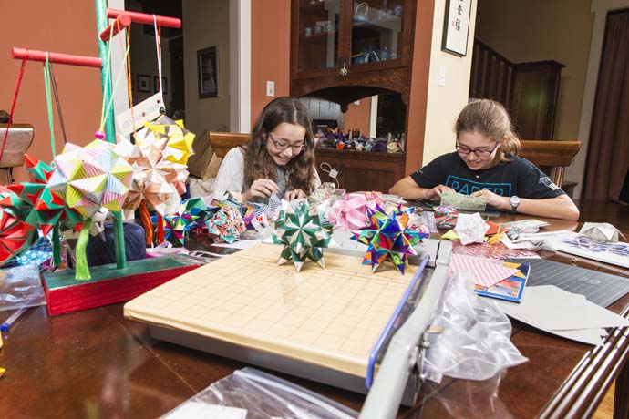Isabelle, 12, and Katherine Adams, 9, are the founders of Paper For Water. (Photo by Danny Fulgencio)