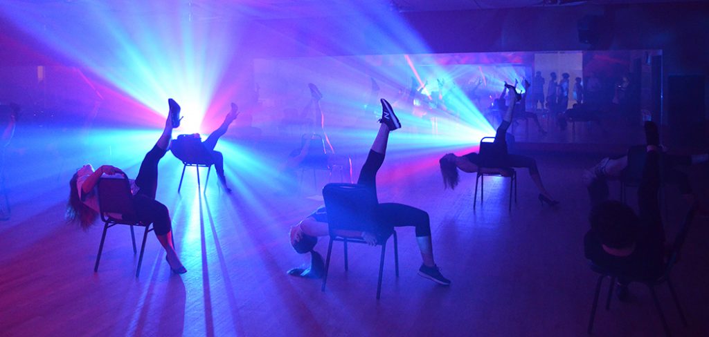 “The J.” Learn burlesque moves in a nightclub-like environment