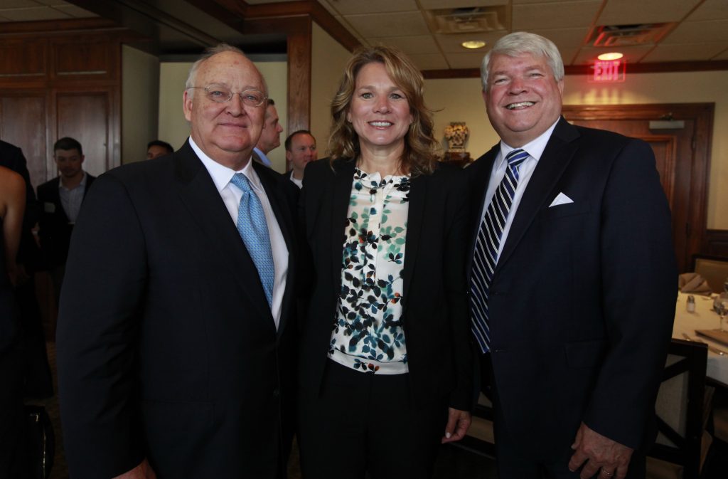 Denny Alberts, Chairman and CEO of Silverstone Healthcare Company; Dallas City Council Member Jennifer Staubach Gates; and Tim Smick, President and CEO of Harbor Retirement Associates at the HarborChase groundbreaking event. 