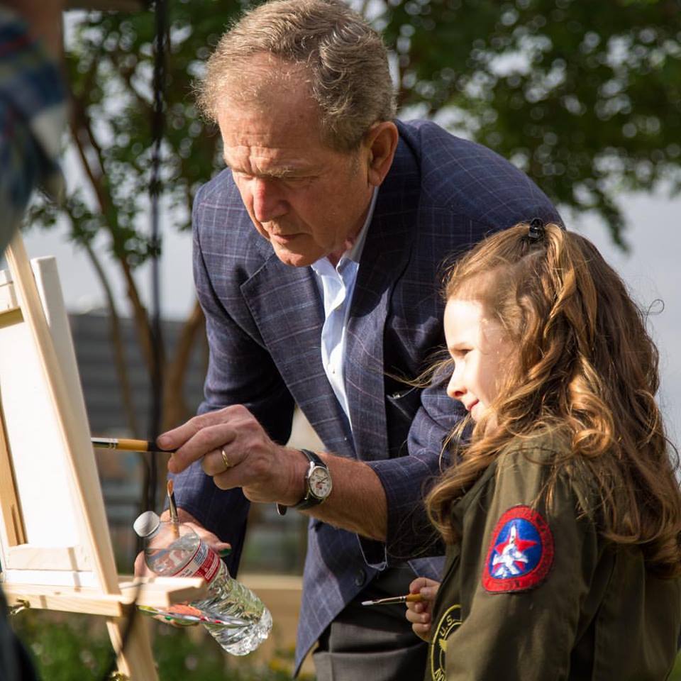 Painting has become George W. Bush's post-presidency passion. (Photo from Facebook) 