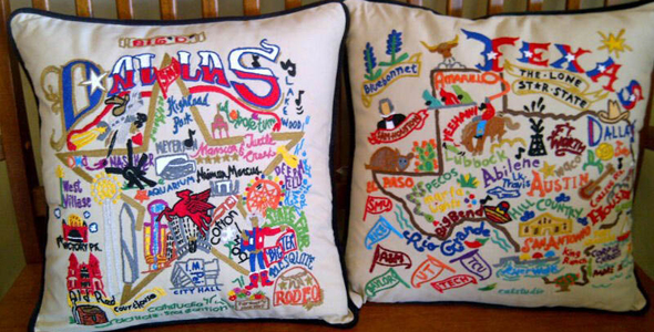 T. Hee Greetings throw pillows