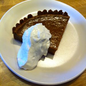 squash pie with whipped cream