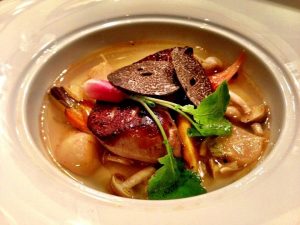 Chef John Tesar's foie gras in daishe: Spoon Bar & Kitchen/Facebook