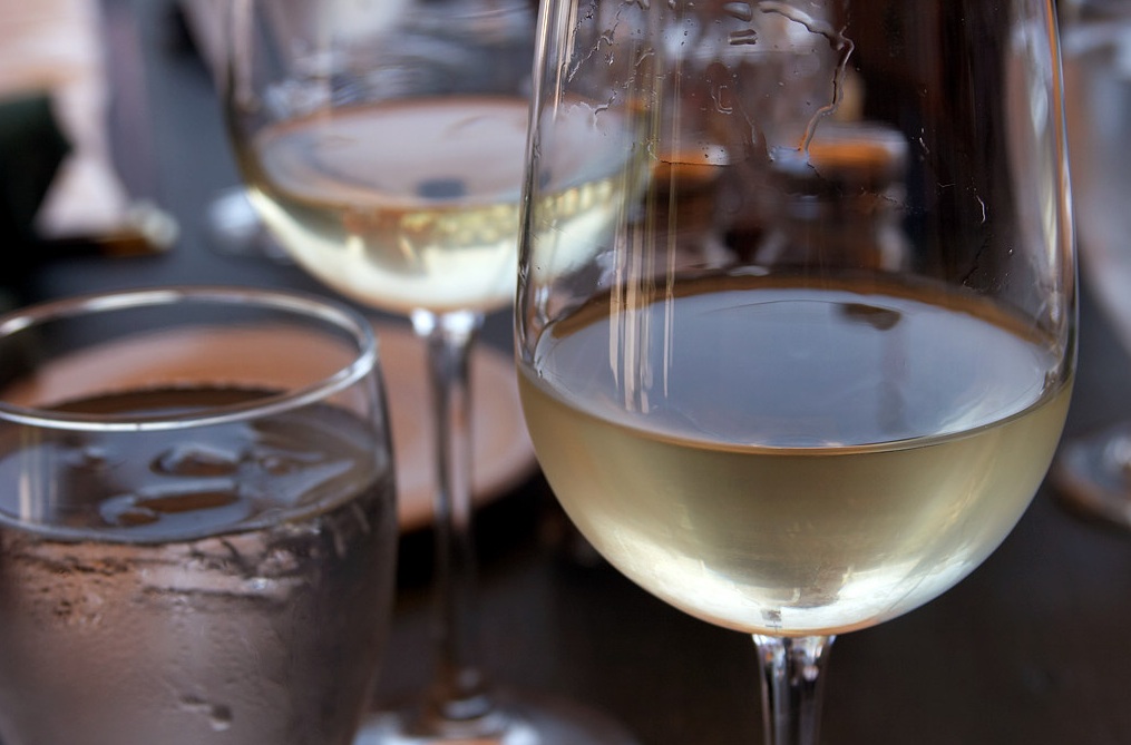 white wine stock photo