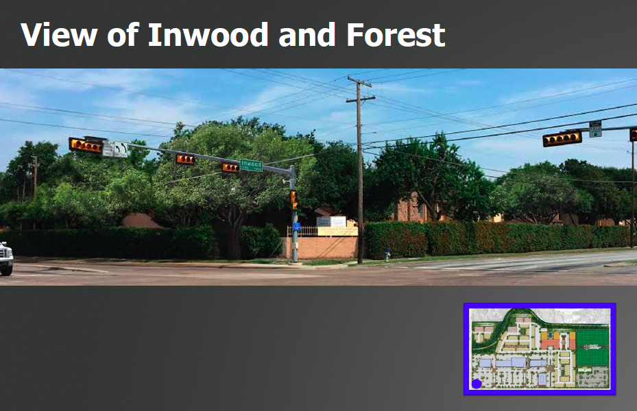 The northwest corner of Inwood and Forest as it appears today