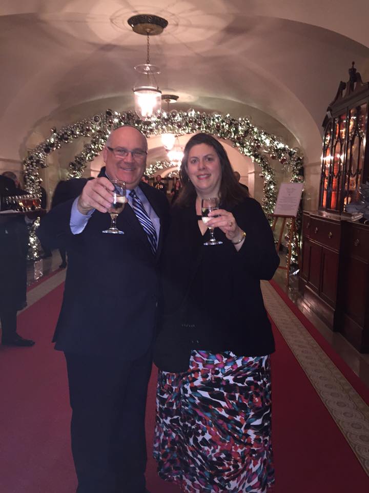 Rabbi William Gershon at the White House Hanukah party in 2015. (Photo from Facebook)