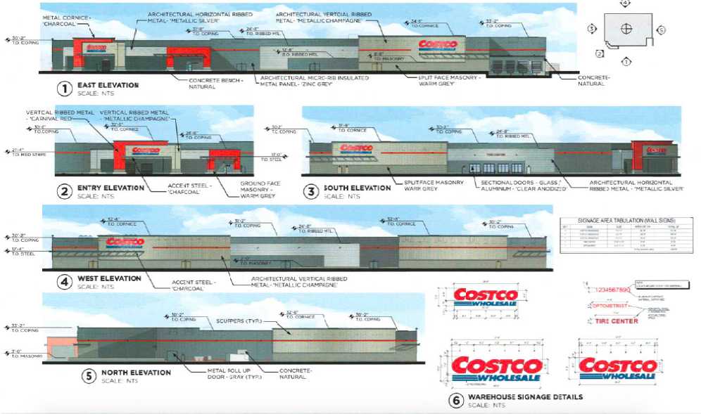 Renderings of Costco's proposed Dallas store at Central and Churchill
