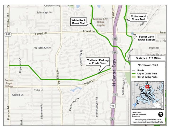 Map of the Northaven Trail. (City of Dallas)
