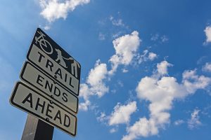 "Trail Ends" sign on Northaven Trail (Photo by Danny Fulgencio)