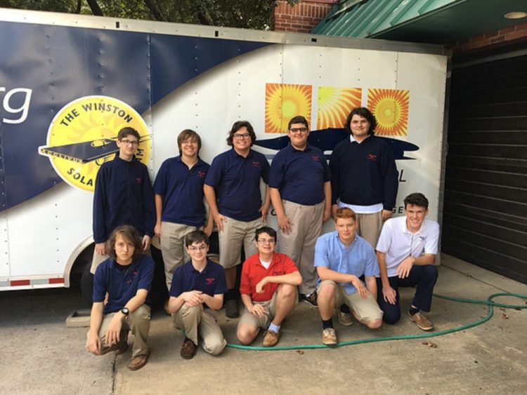 Winston School students are preparing to compete in the High School Solar Car Competition in July 2017. Photo courtesy of Winston School