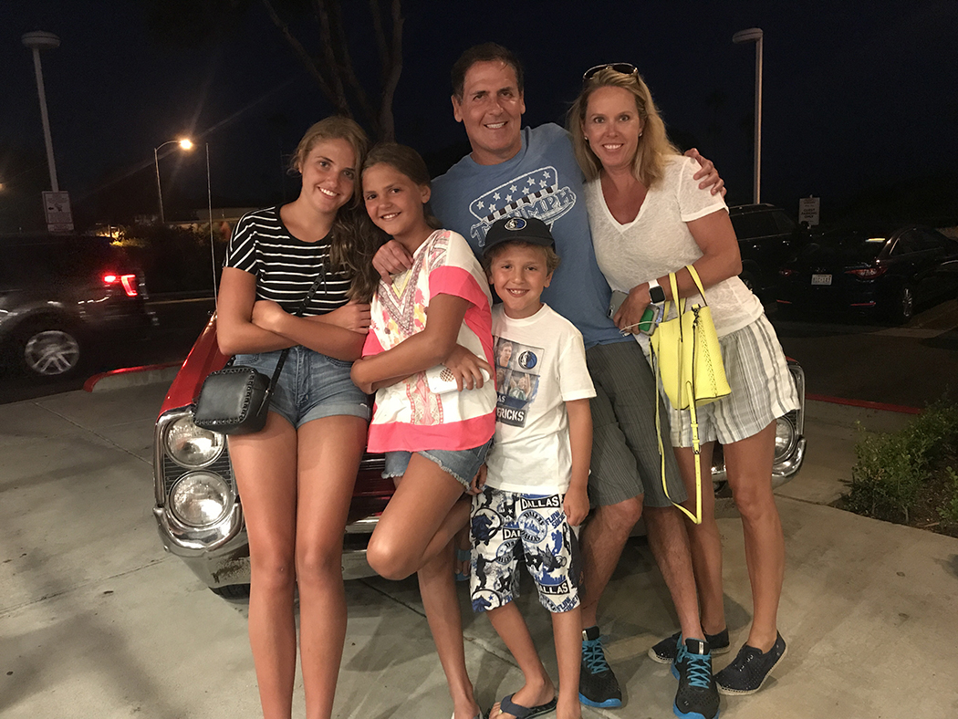 Mark Cuban with his wife, Tiffany, and children, Alexis, Alyssa and Jake. (Photo courtesy of Mark Cuban)
