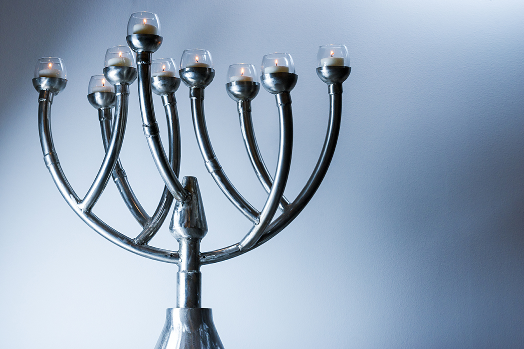 One of the Museum of Biblical Arts’ many menorahs by George Tobolowsky. (Photo by Danny Fulgencio)