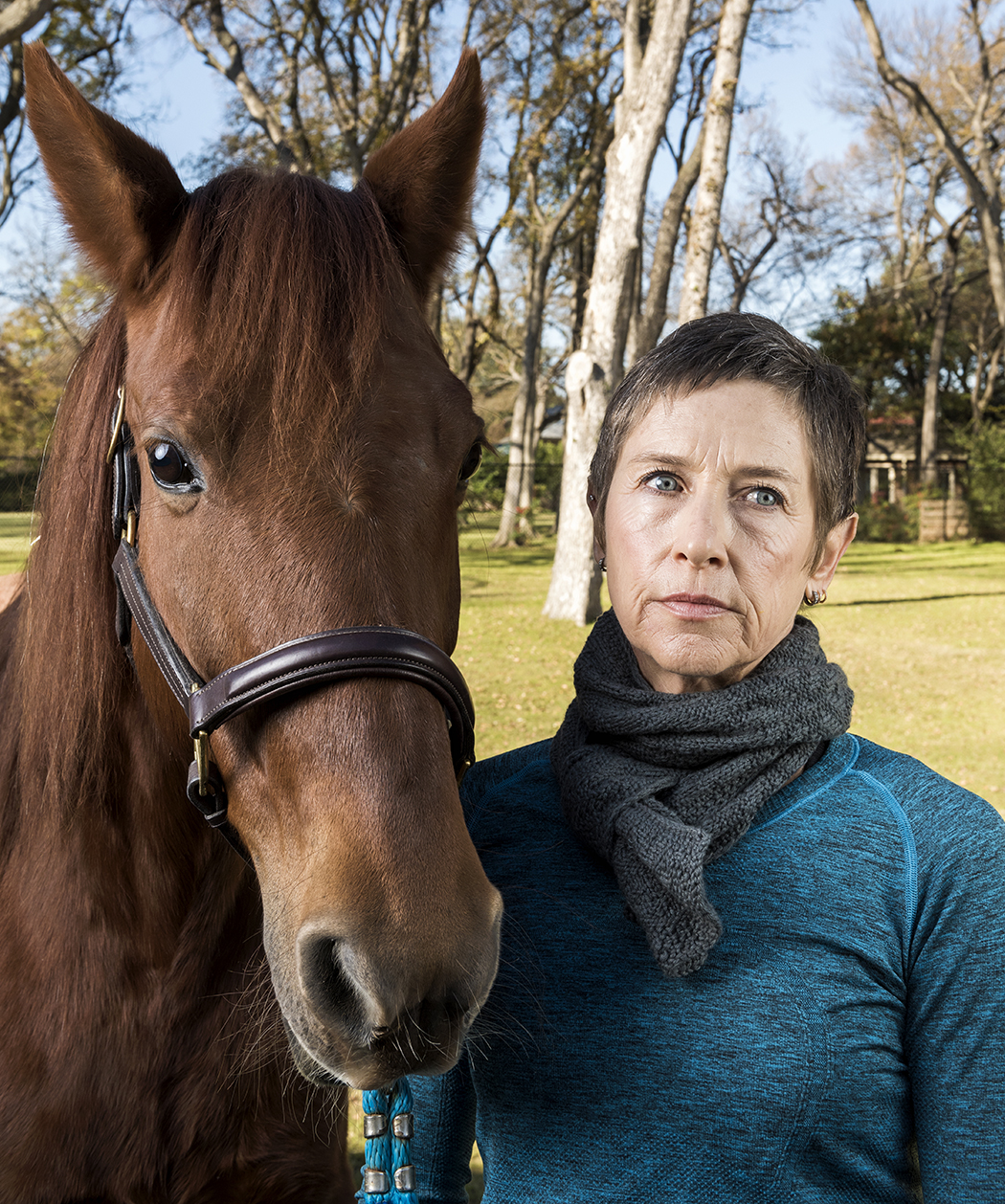 Jane Nicolais owns four horses in Preston Hollow. (Photos by Danny Fulgencio)