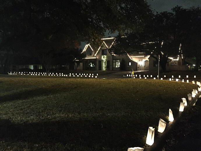 Luminaries light up Walnut Ridge every holiday season. (Photos by Lauren Law)