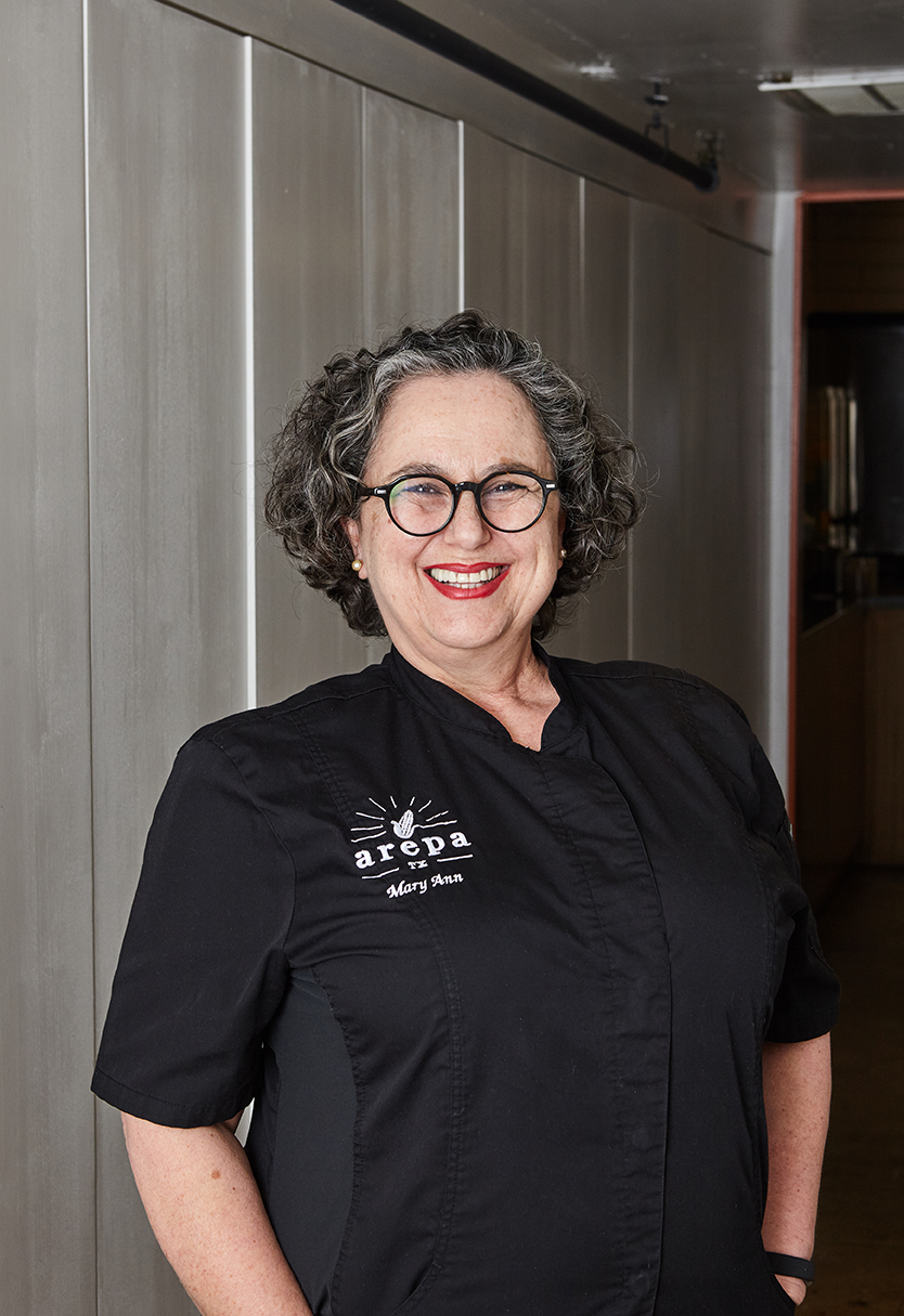 Mary Ann Allen, who owns Preston Hollow’s Arepa TX, has 40 million hits on her YouTube channel, The Frugal Chef. (Photo by Kathleen Kennedy)