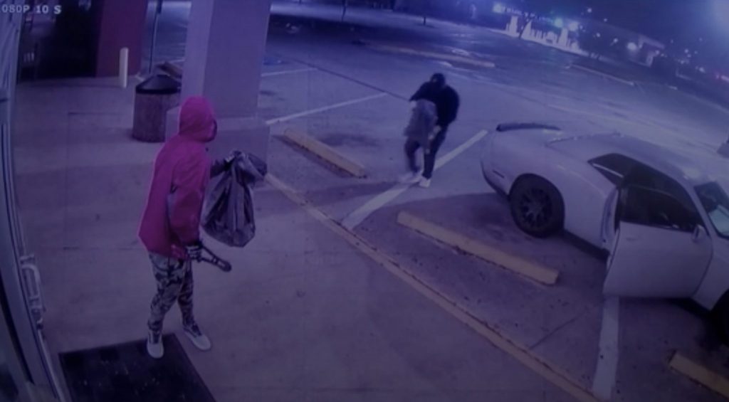 The two suspects were captured on a video published by the Dallas Police Department.