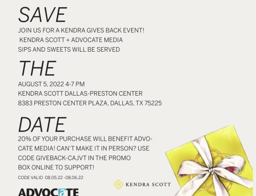 Kendra Scott ‘Gives Back’ event in August benefits Advocate Media